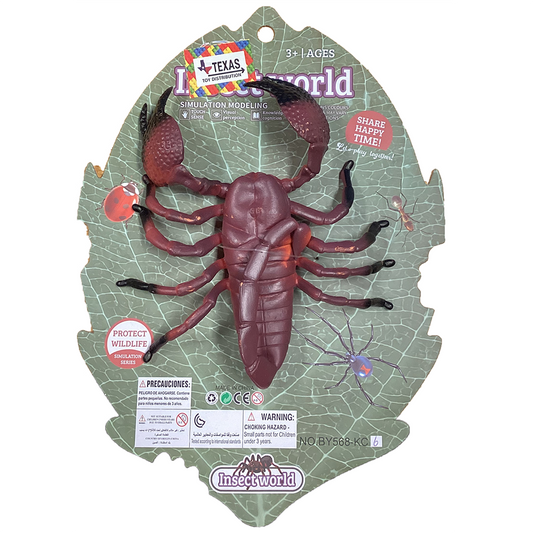 7" Scorpion Insect Figurine on Peggable Board