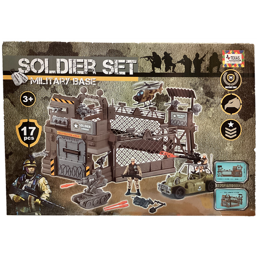 Soldier Military Base Play Set with Vehicles and Accessories