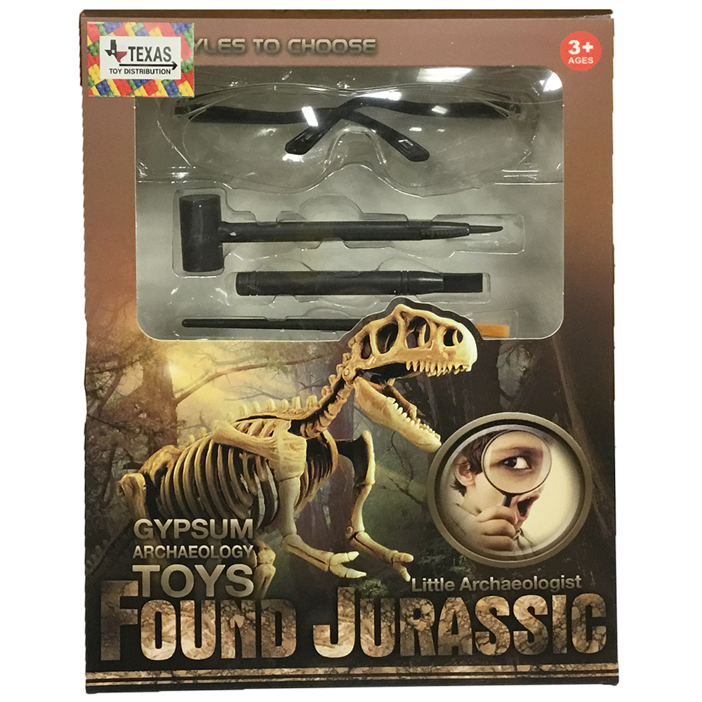 Jurassic Dinosaur Dig Kit with Tools, Window Box