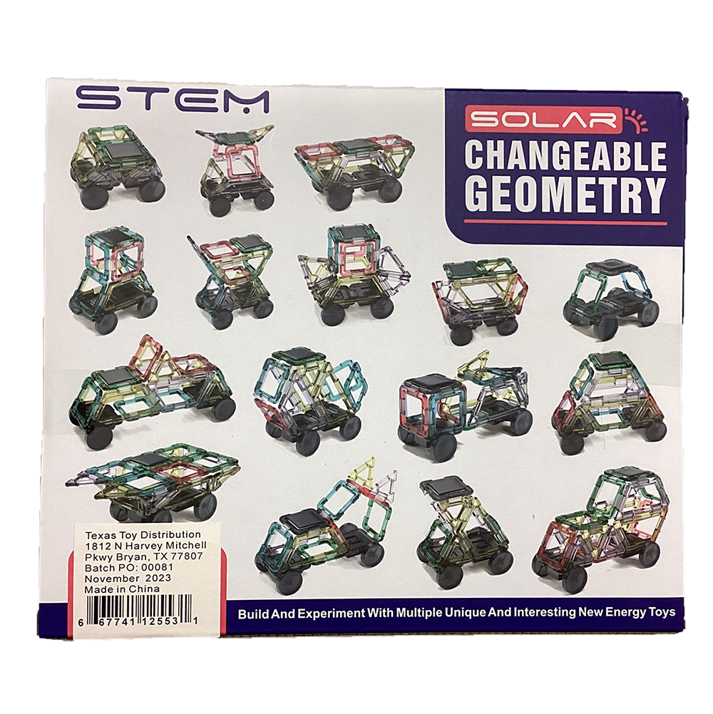 STEM Solar Car DIY Geometry Construction Kit 62pcs