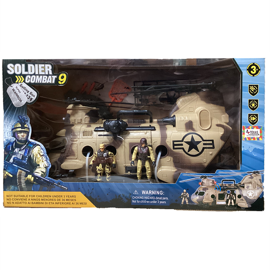 Chinook Military Play Set in Window Box with Figurines