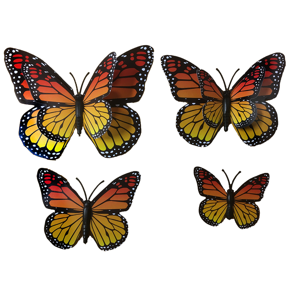 Monarch Butterfly Hair Clips and Magnets in Peggable Bag