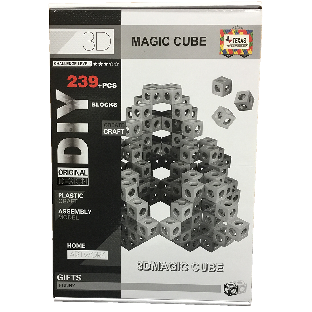 3D Magic Cube Block Construction Set (239+ pcs) – Texas Toy Distribution