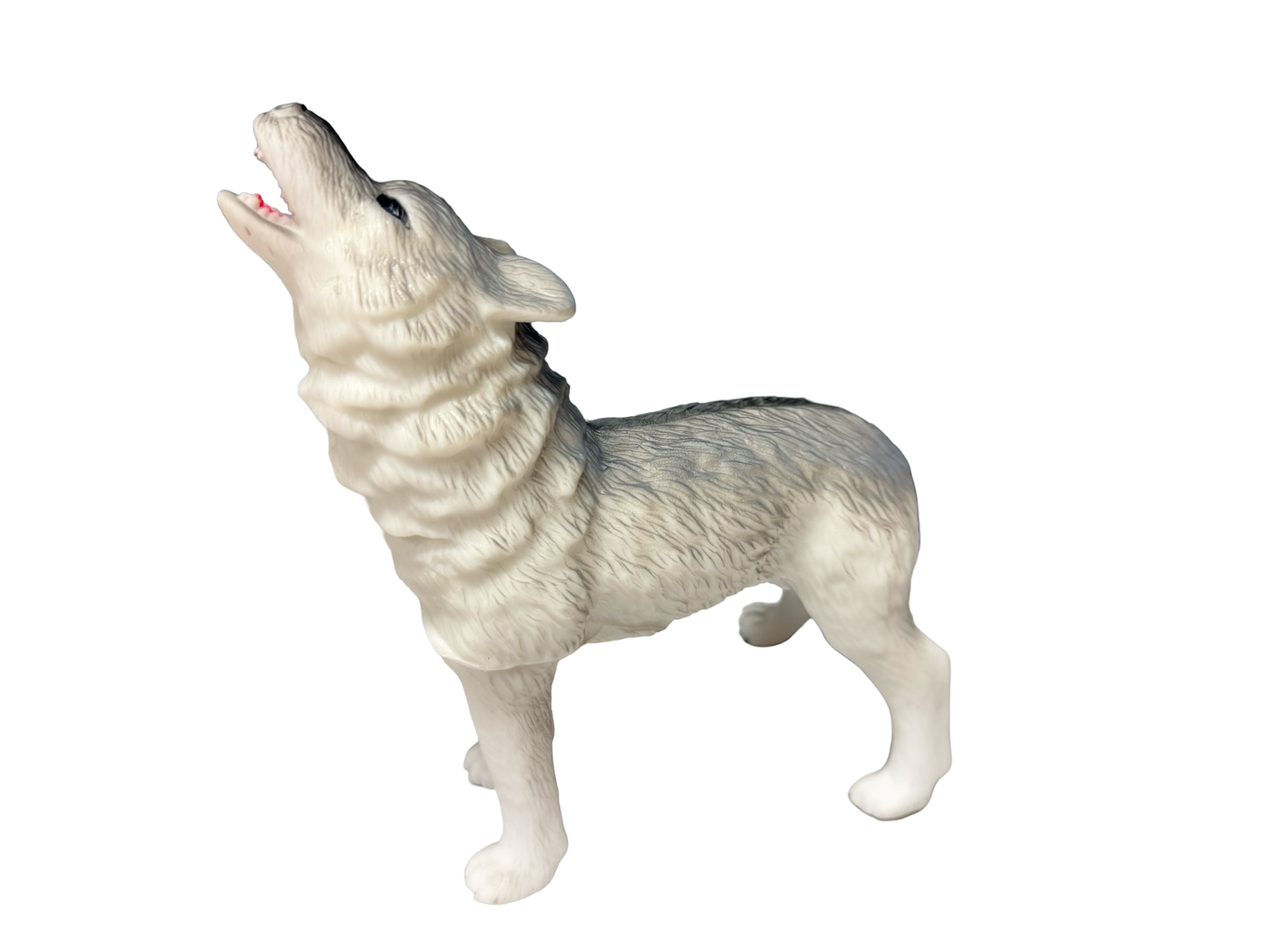 Vinyl Howling Wolf Figurine