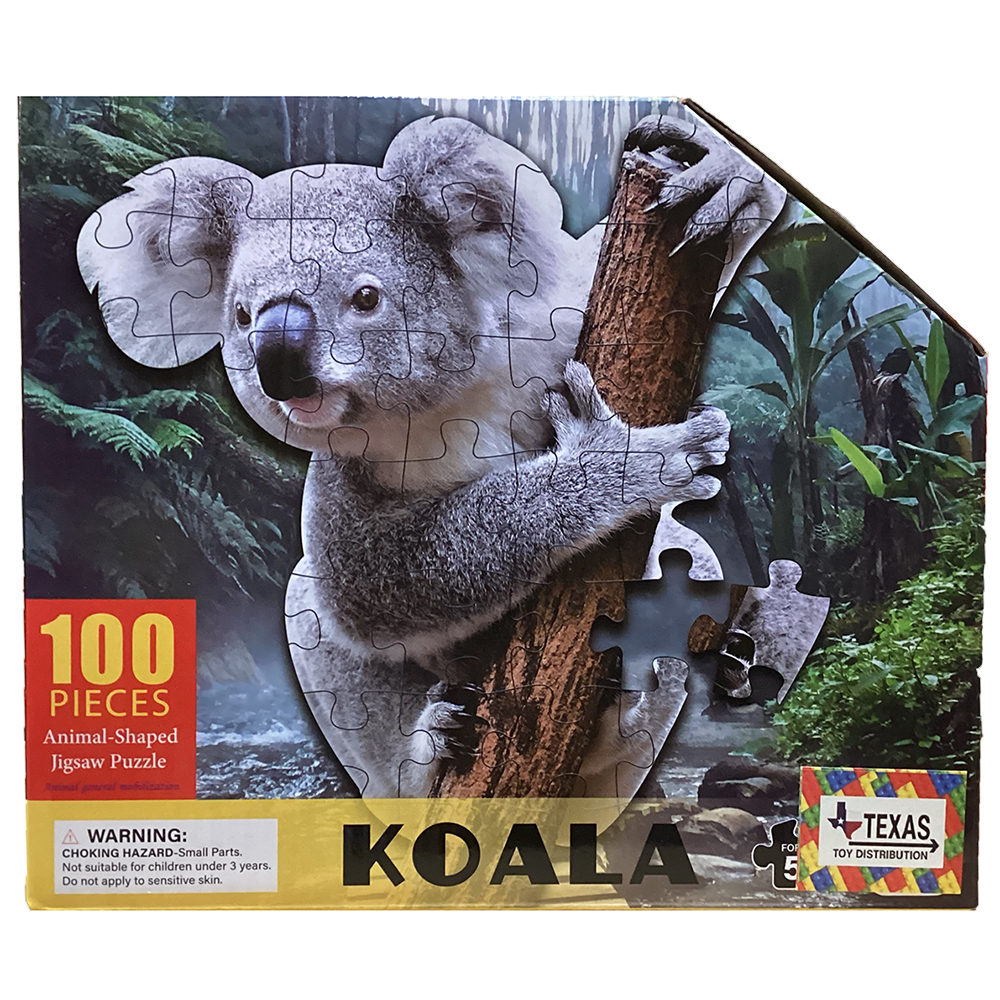 Koala Jigsaw Puzzle Cardboard Animal Shape (100 pcs)