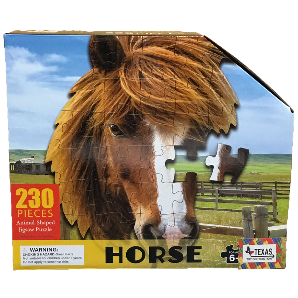 Horse Farm Animal Cardboard Jigsaw Puzzle (230 pcs)