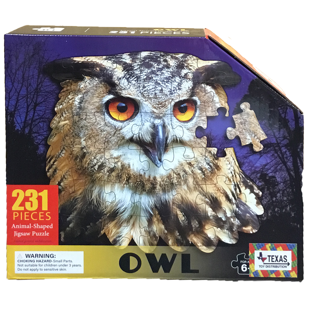 Owl Bird Animal Cardboard Jigsaw Puzzle (231 pcs)