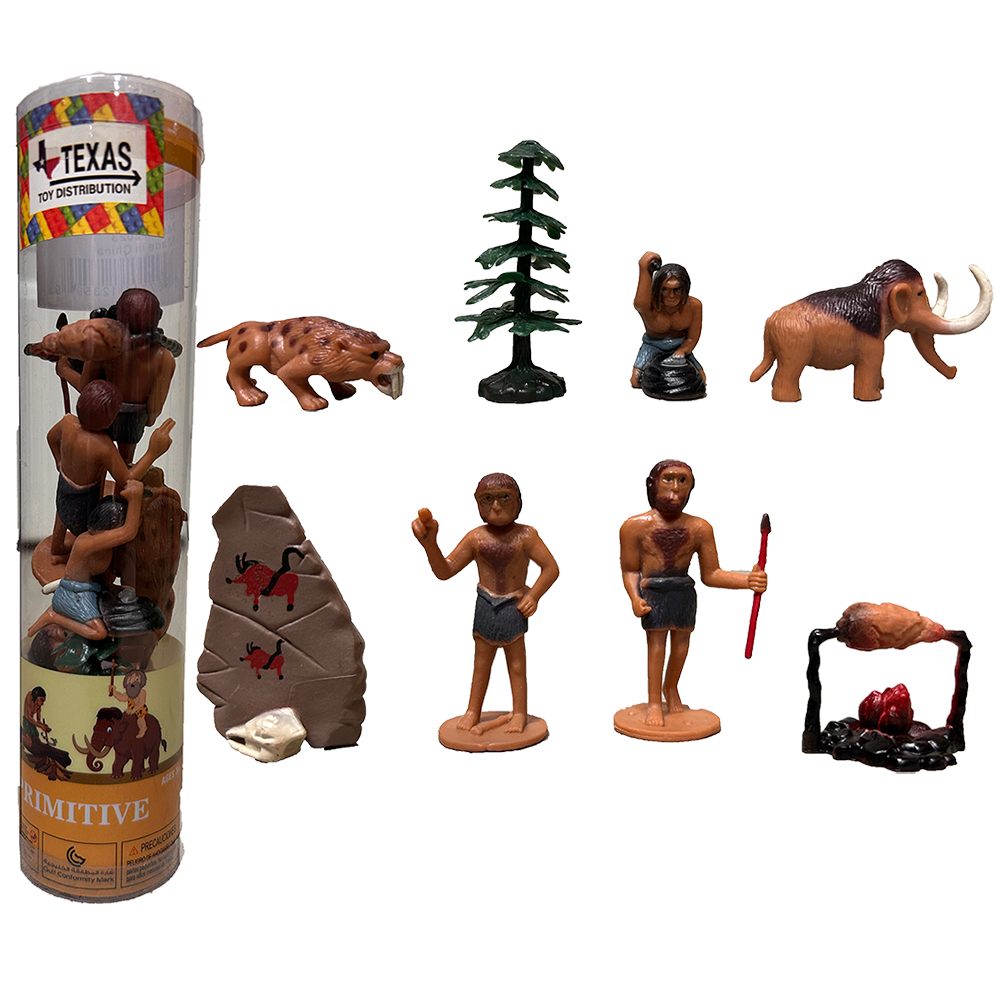 Primitive Man Prehistoric Figurine Tube Set – Texas Toy Distribution