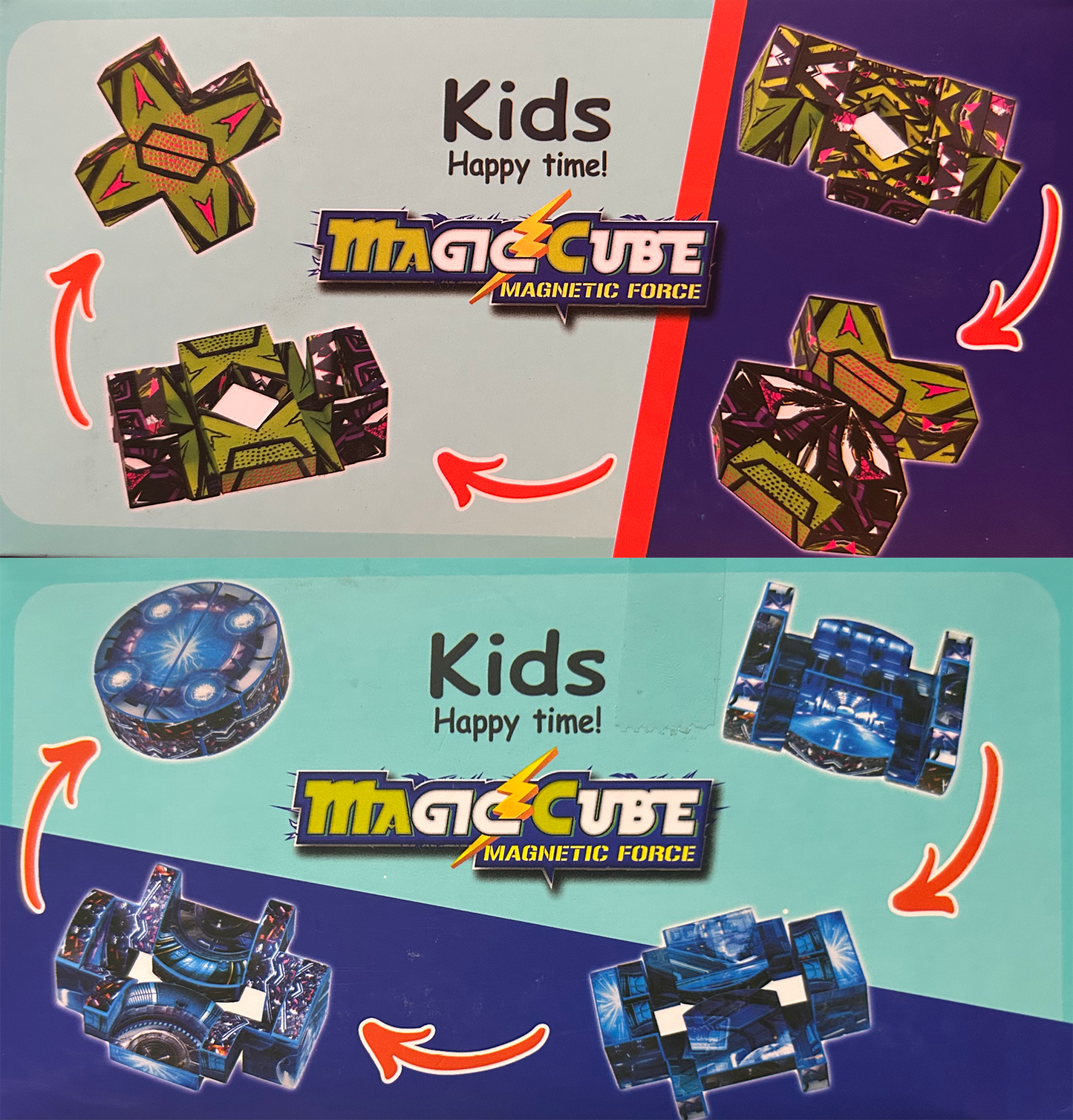 Magic Cube Magnetic Forces Fidget Toy, Displays of 12. 2 Styles