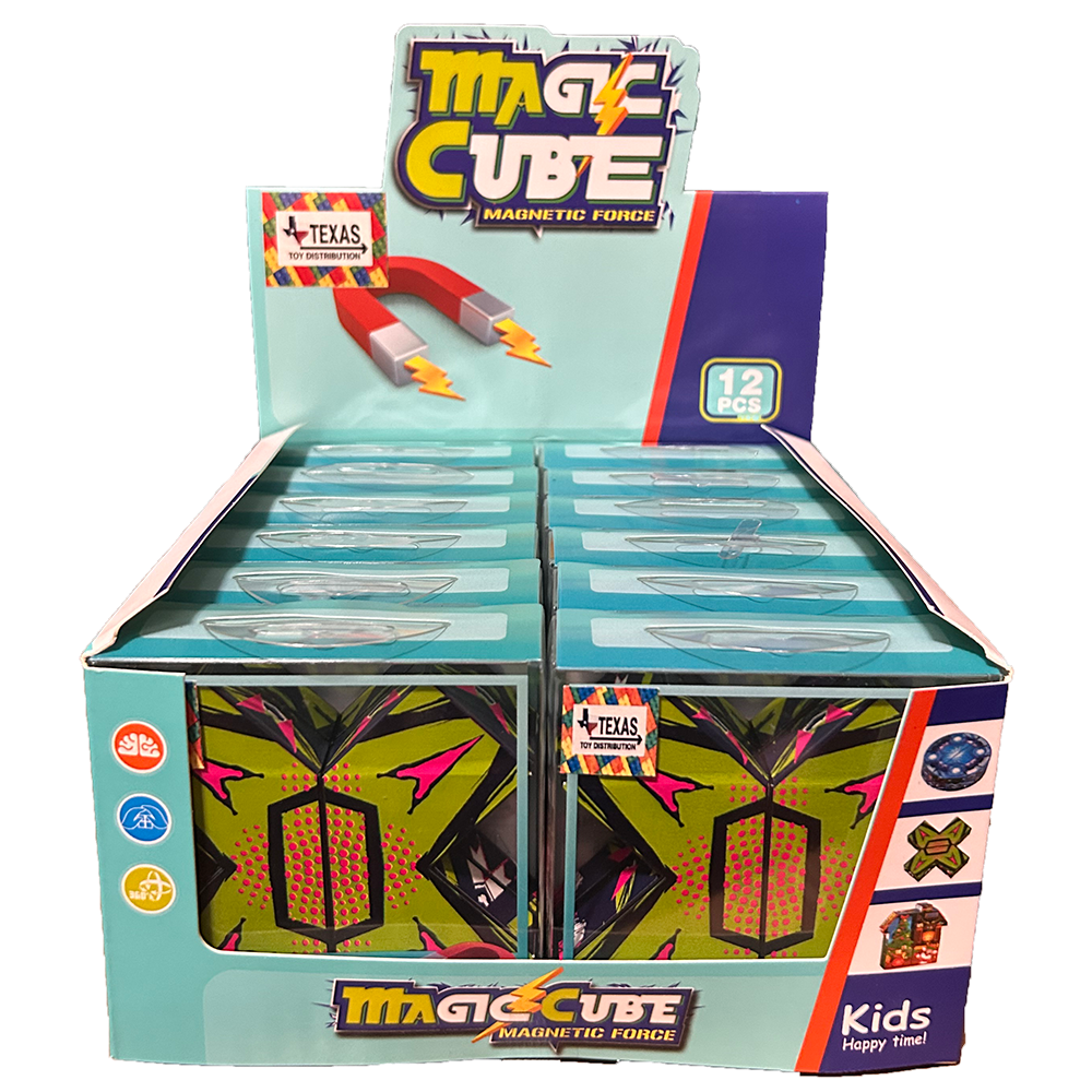 Magic Cube Magnetic Forces Fidget Toy, Displays of 12. 2 Styles