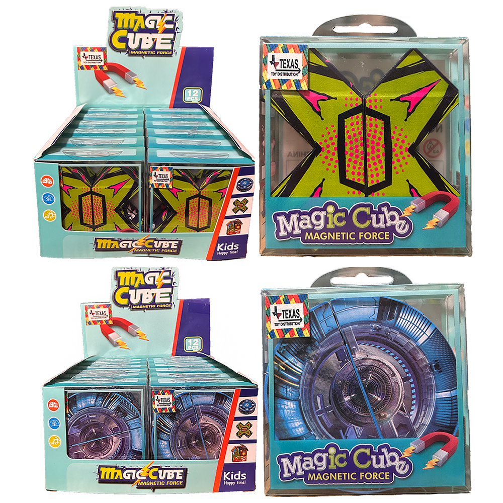 Magic Cube Magnetic Forces Fidget Toy, Displays of 12. 2 Styles