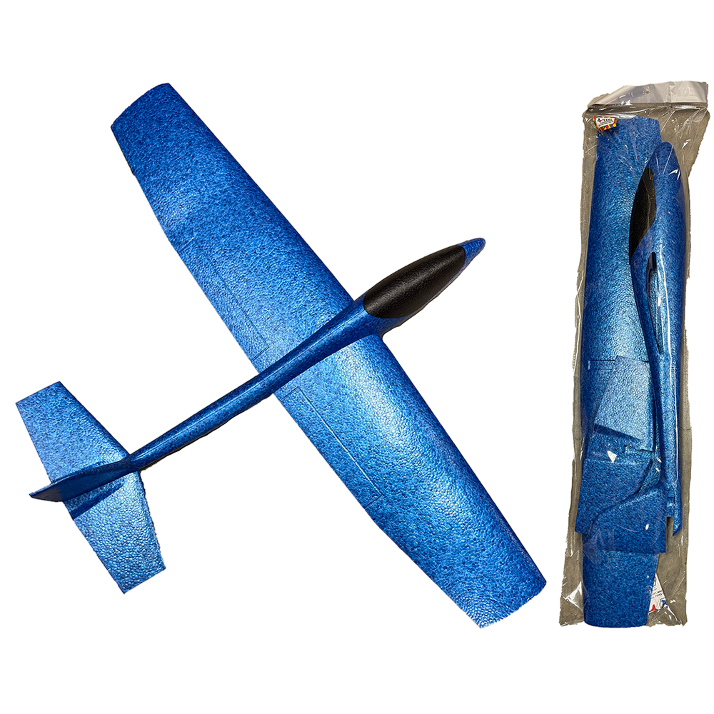 Hand-Toss Foam Airplane Flying Glider in Peggable Bag, 3 Assorted Colors