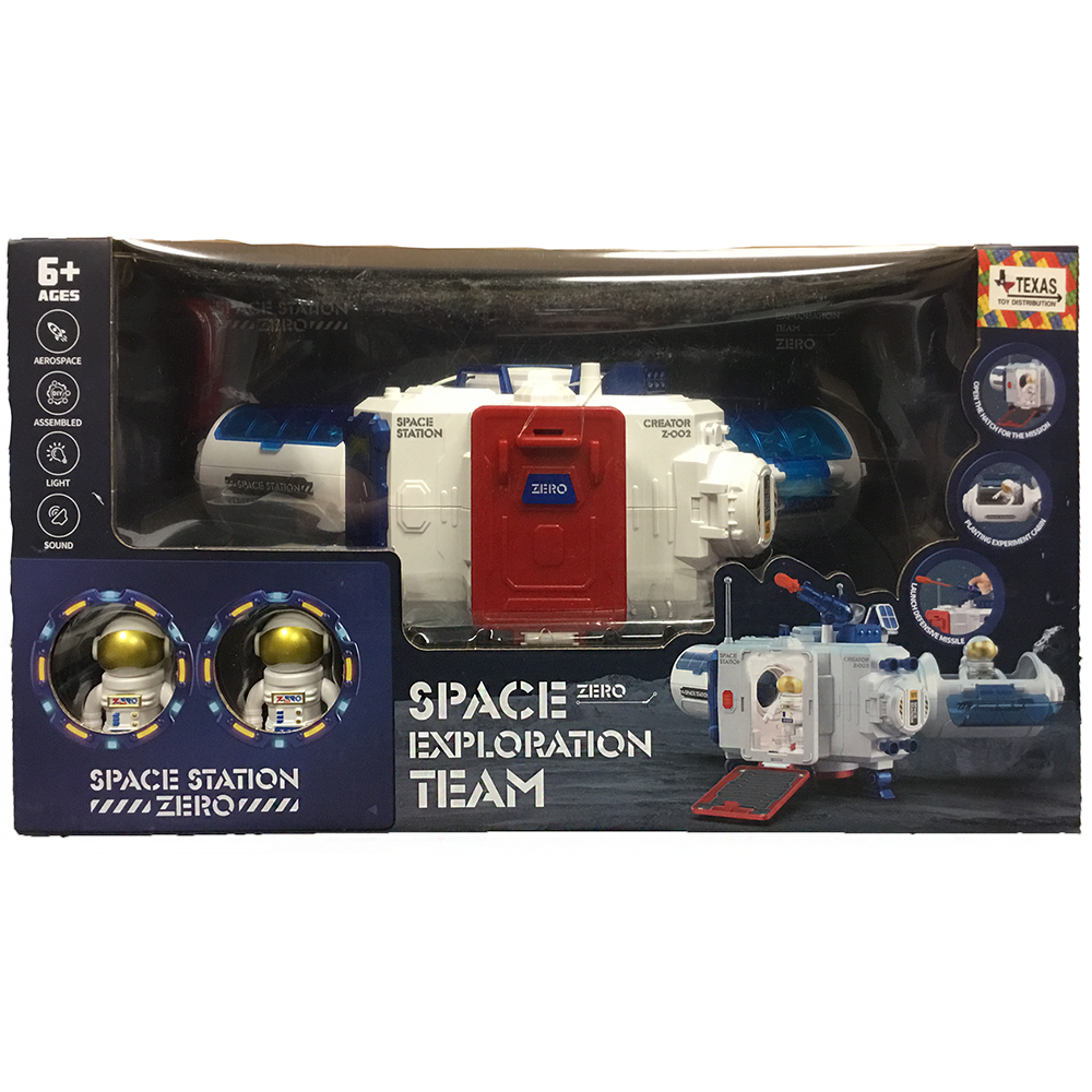 Space Station Play Set and Exploration Team in Window Box