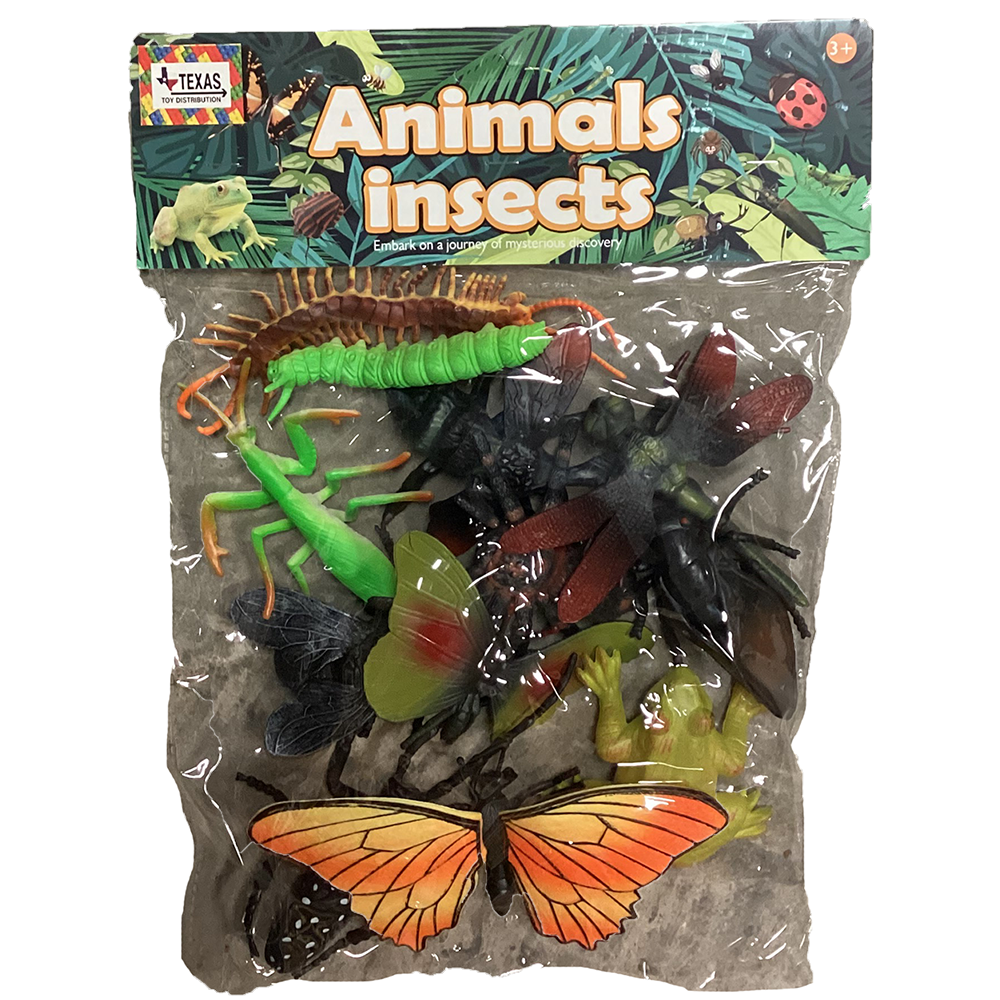 Spring Insect Toy Large Insect Figurines, 7
