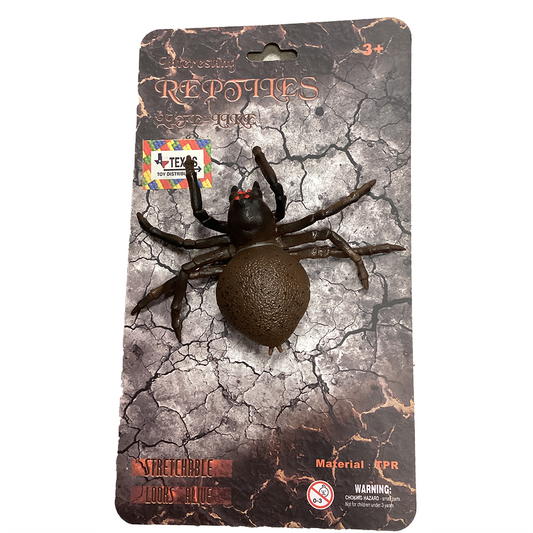 Spider Soft Rubber Figurine on Peggable Board