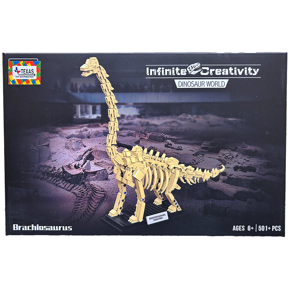 Brachiosaurus Skeleton Dinosaur Building Brick Kit (501 pcs)