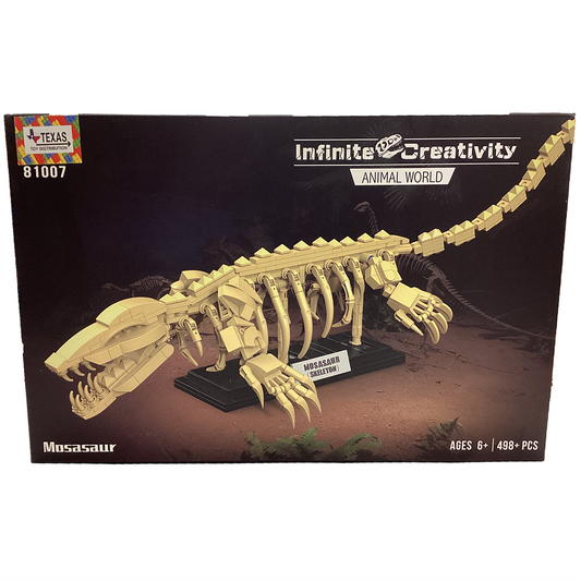 Mosasaur Skeleton Dinosaur Building Brick Kit (498 pcs)