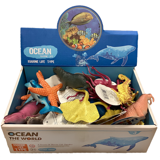Marine Life Animal Display Box of x24 5" Ocean Figurines