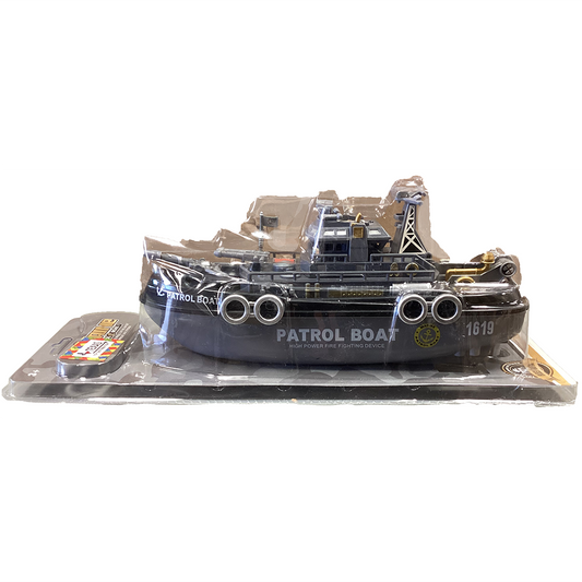 Marine Patrol Boat Floating Toy with Water Spray and Sounds