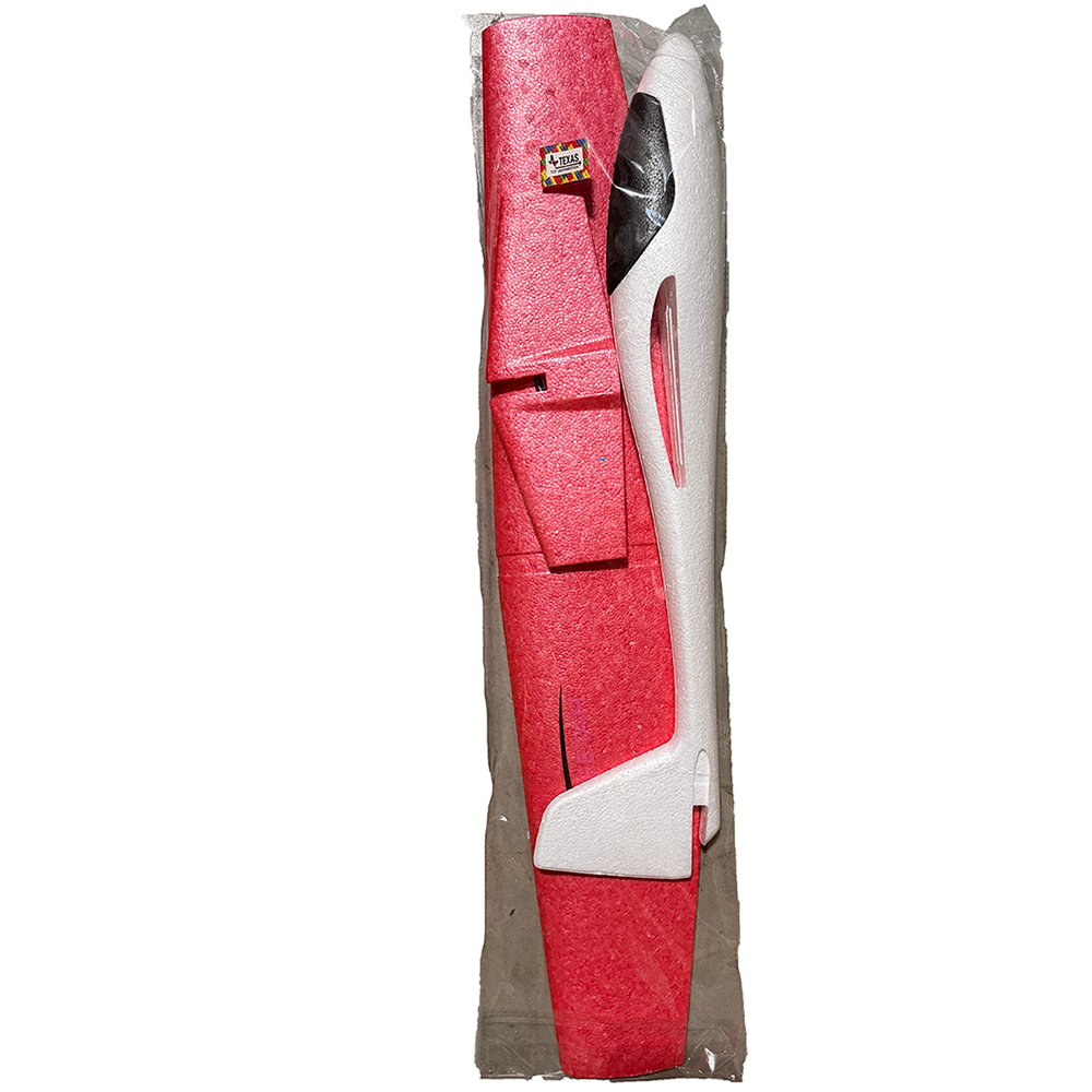 Hand-Toss Foam Airplane Flying Glider in Peggable Bag, Red and White