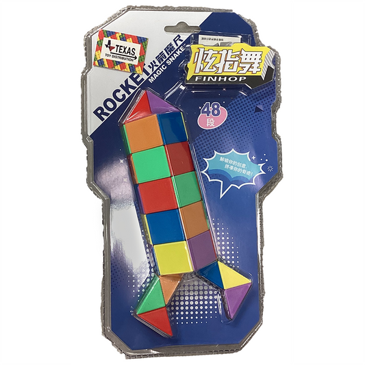 Magic Snake Colorful Twisted Fidget Puzzle 48 Segment Rocket