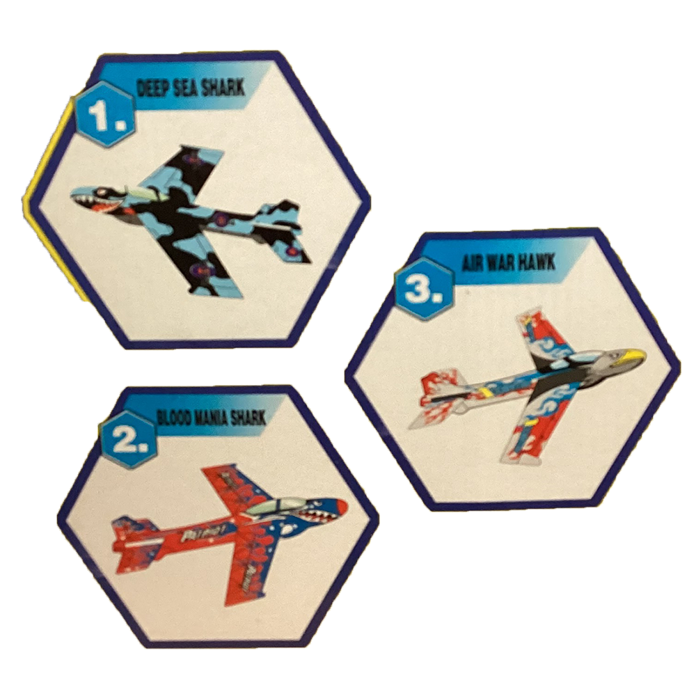 Glider Aircraft Display of 24 Plane Kits, 3 Styles