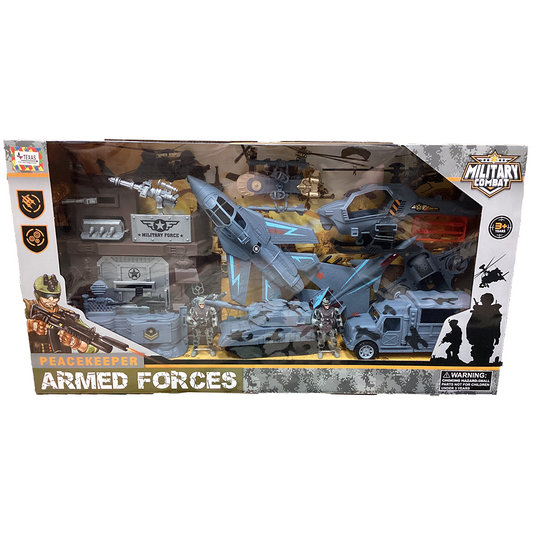 Military Combat Base Play Set Window Box, Army Forces