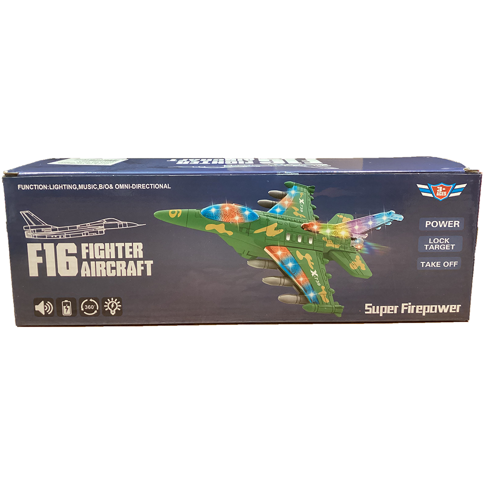 F16 Fighter Jet Aircraft Electronic Toy with Light and Sound