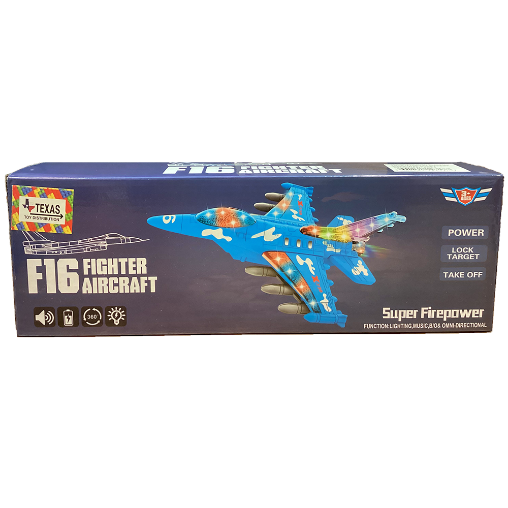 F16 Fighter Jet Aircraft Electronic Toy with Light and Sound