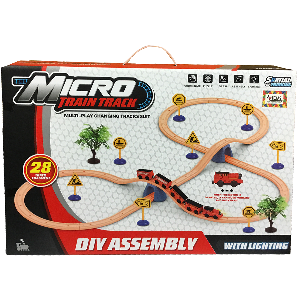 Micro Train Tracks DIY Assembly Set, 28 Track Pieces