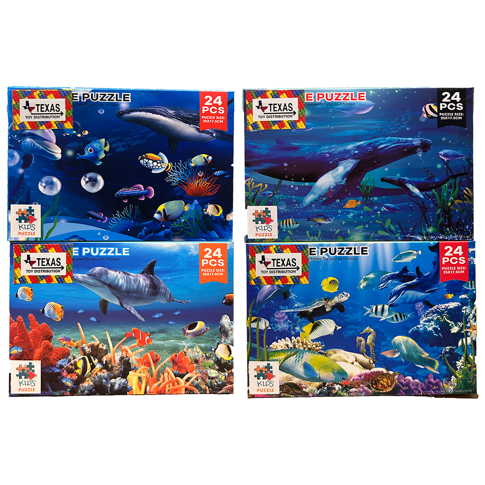 Underwater Puzzle Display Set of 16, Assort x4 Ocean Puzzles – Texas ...