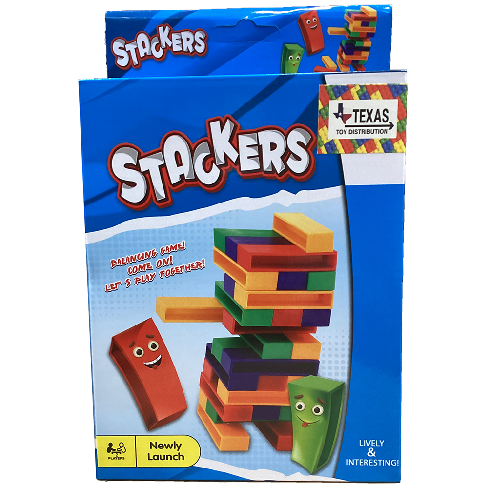 Game Stacker Box Stackers Tumbling Tower Road Trip Game in Peggable Box โ Texas Toy ...