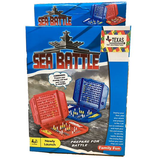 Sea Battle 2 Player Travel Game in Peggable Box