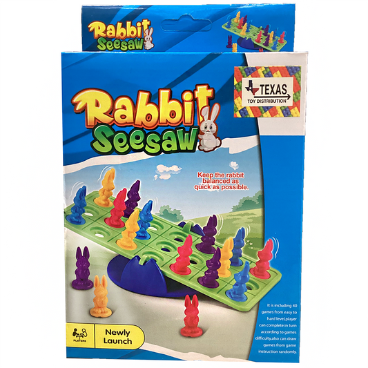 Rabbit Seesaw Two Player Balance Travel Game in Peggable Box