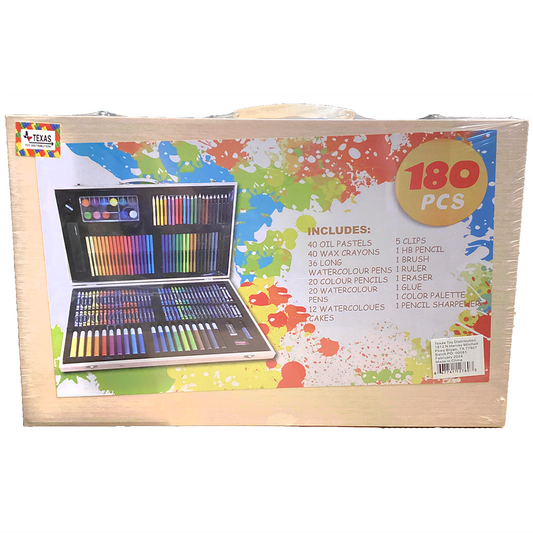 Art Stationary 180pc Set - Pastels, Crayons, Watercolors +