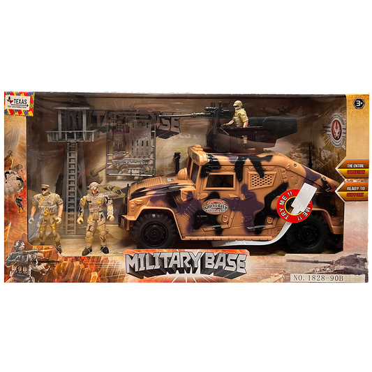 Military Hummer Vehicle Play Set with Sound, Open Window Box