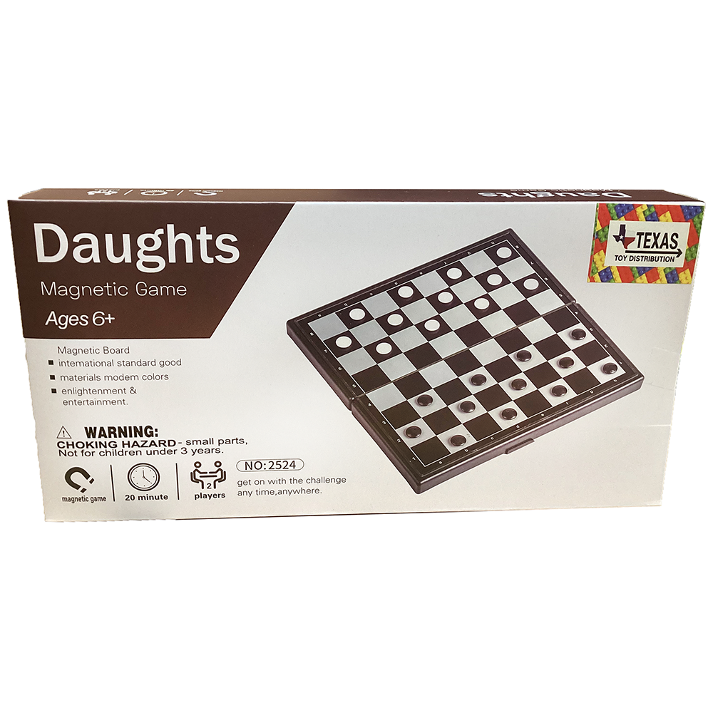 Checkers Daughts Magnetic Travel Game in Retail Box