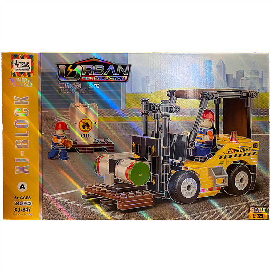 Forklift Urban Construction Building Brick Kit (340 pcs)