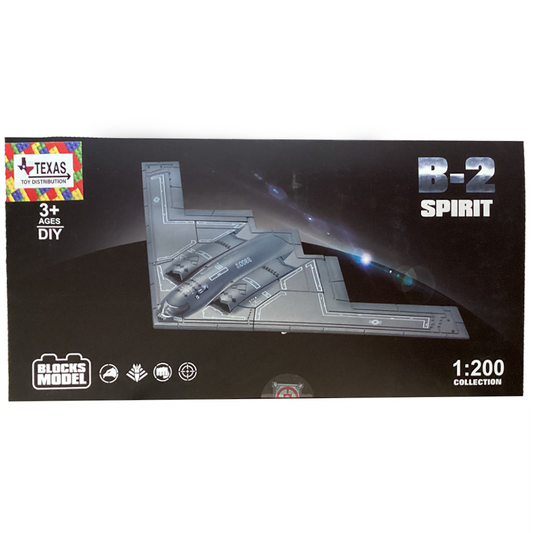 Ghost Bomber B2 Plane Pull-Back Brick Kit (1:200 Scale)