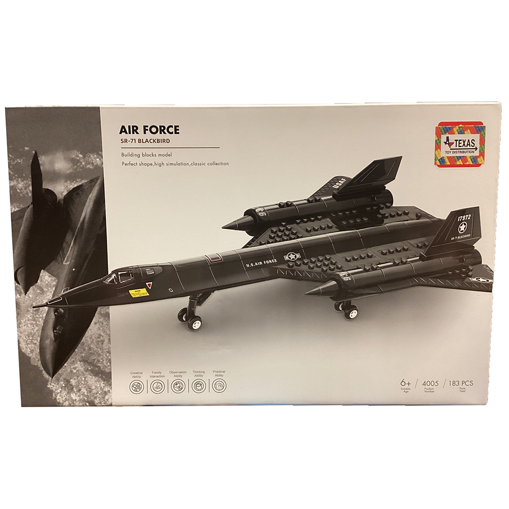 SR-71 Blackbird Fighter Jet Building Brick Kit (183 pcs)