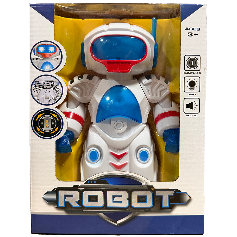 Robot Rotating Bump-and-Go Electronic Light-Up Toy