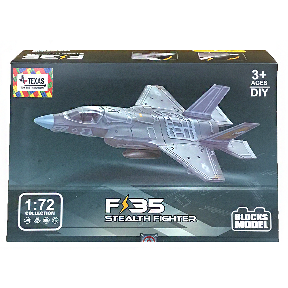 F35 Fighter Jet Building Block Set (1:72 Scale)