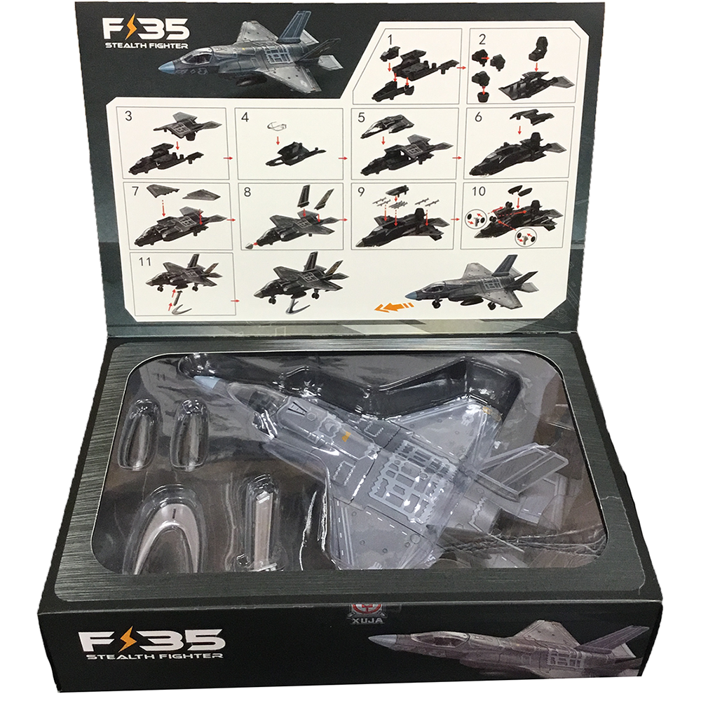 F35 Fighter Jet Building Block Set (1:72 Scale)
