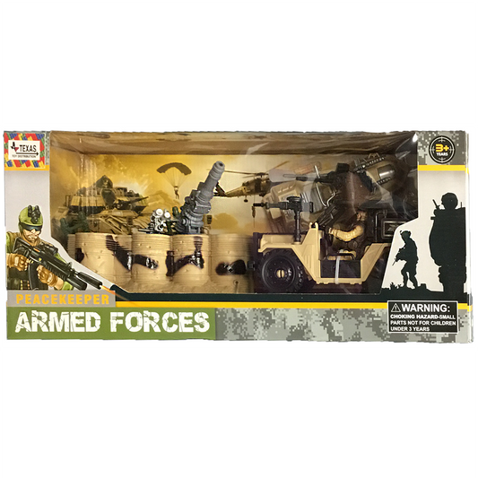 Military Combat Armed Forces Jeep Play Set with Accessories