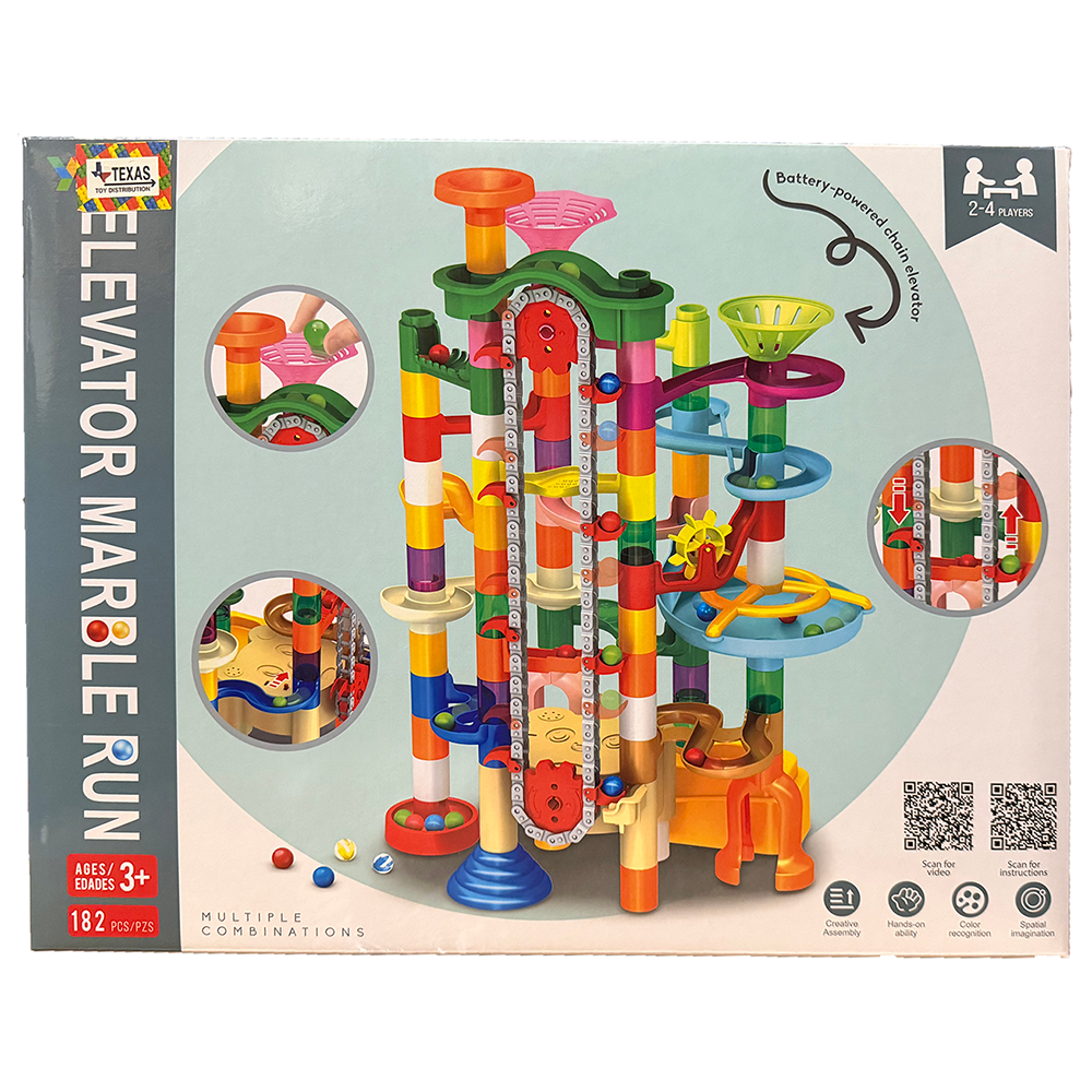 Elevator Marble Run Pipeline Toy (182 pcs)