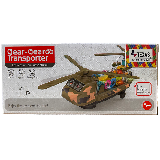 Chinook Light Up Transparent Helicopter Gear Toy