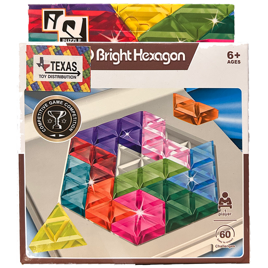 Colorful Hexagon Puzzle for Kids and Adults