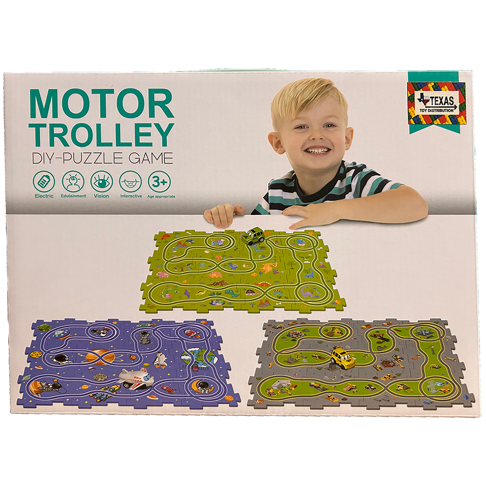 Dinosaur Puzzle Track Puzzle Toy with Car (13 pcs)