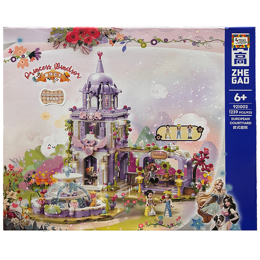 European Courtyard Princess Castle Building Brick Set (1239 pcs)