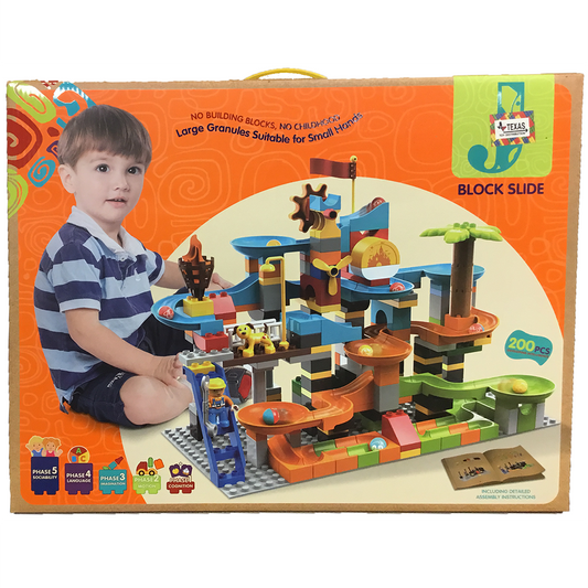 Building Block Construction Set with Marble Drops, 200 pcs